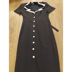 Vintage Button Down Maxi Navy Scarlett Dress Size 3-4